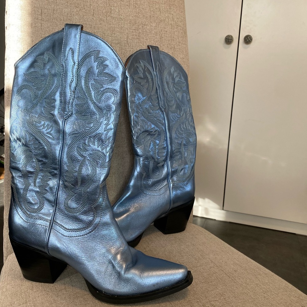 Blue Western Cowboy Boots